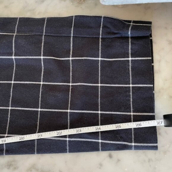 TALBOTS High Waist Straight Leg Black White Windowpane Pants Trousers 12P - Picture 13 of 13